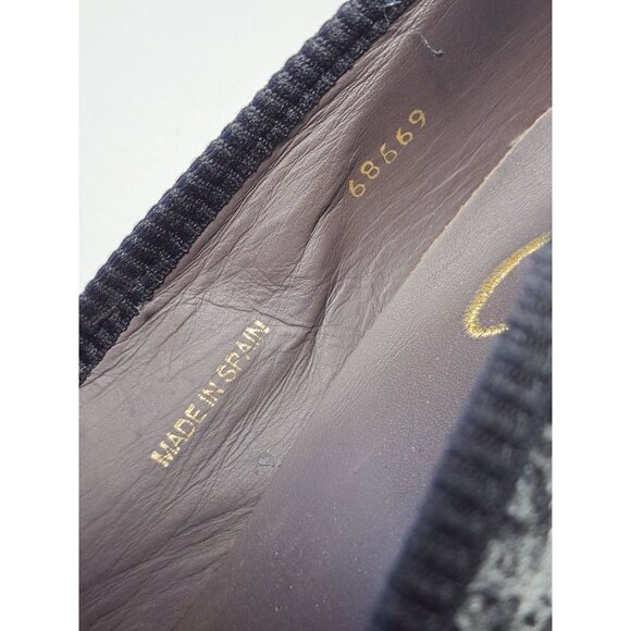 Mezlan Mens Travolta Embossed Velvet Formal Evening Shoes Gray Made Spain Size 1 - Picture 11 of 12